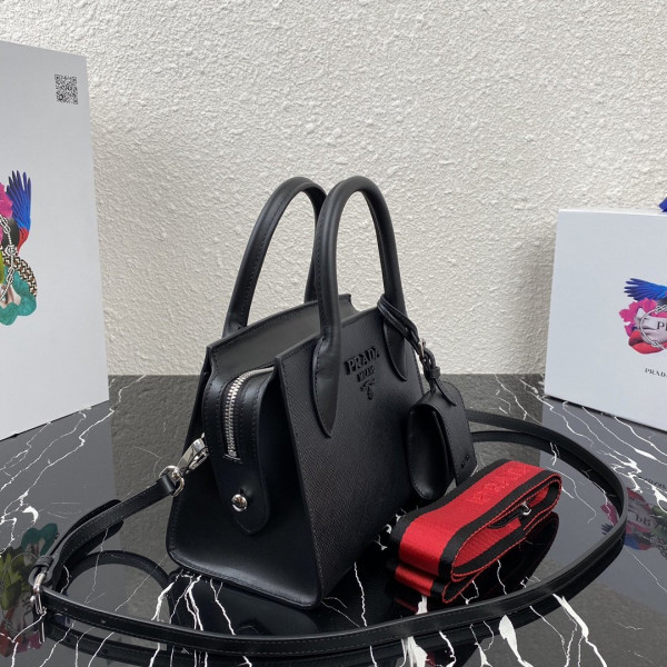 pra*a saffiano leather pra*a monoCh*0me bag