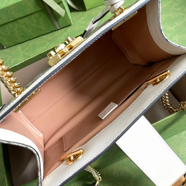 G*u*i padlock small berry tote bag