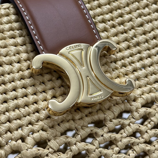 Ce**e raffia bucket bag - 16-19-12cm