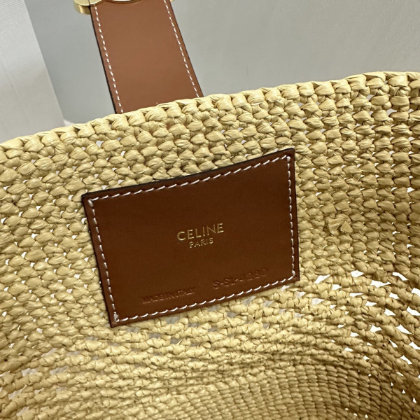 Ce**e raffia bucket bag - 16-19-12cm