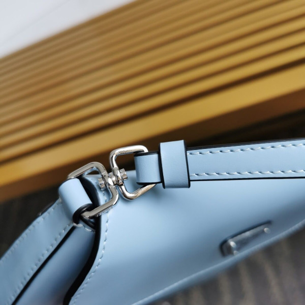 Pra*a cleo brushed leather shoulder bag with flap