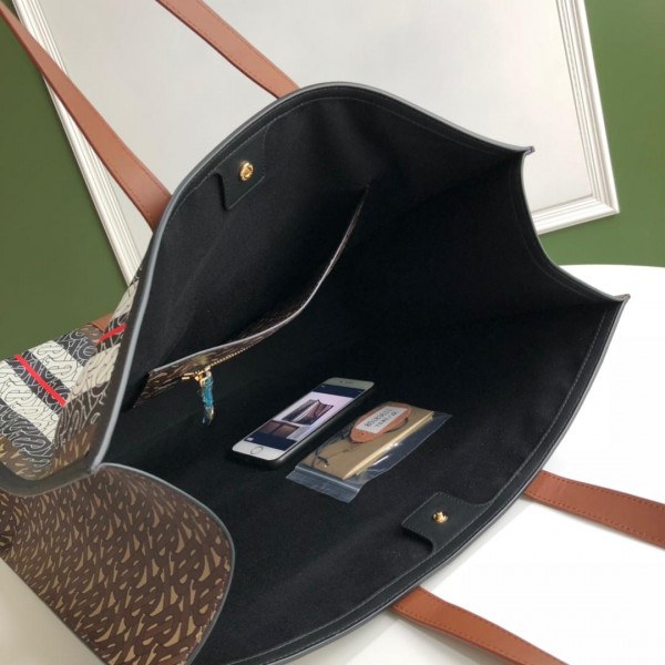 B**rry tmonogram stripe print e-canvas toe bag