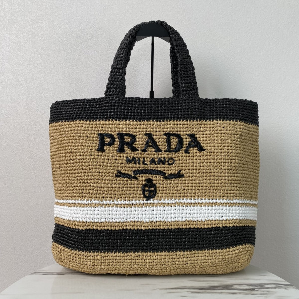 Pra*a crochet tote bag-48*34*16cm
