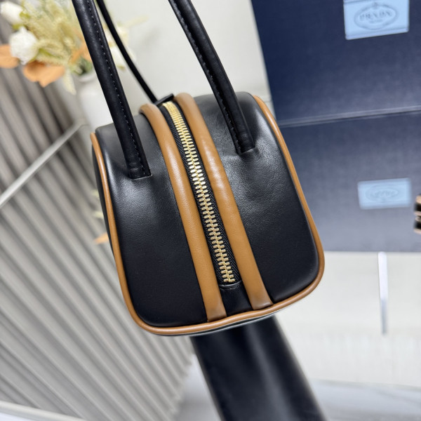 Pra*a swing smooth leather shoulder bag-28*11.5*10cm