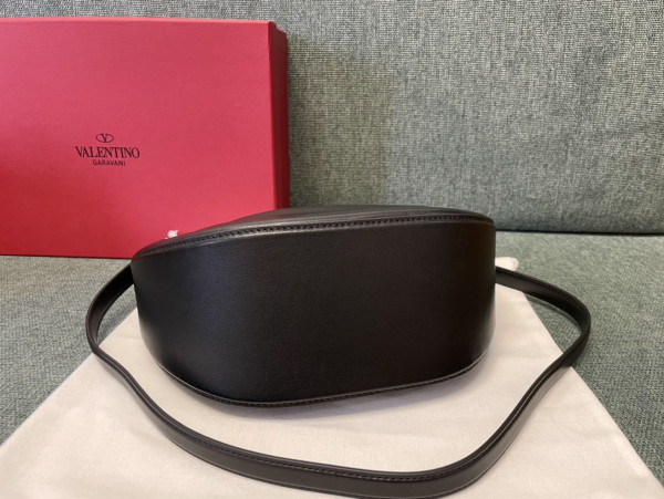 VALENTINO Small Vlogo Moon Hobo Bag - 29*23*11CM