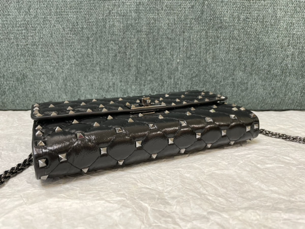 Valentino Rockstud Spike Nappa Leather Crossbody Clutch Bag